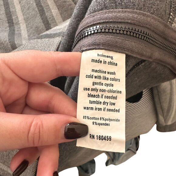 ONS CLOTHING Striped Side Zip Crewneck Sweatshirt Large - Picture 5 of 5